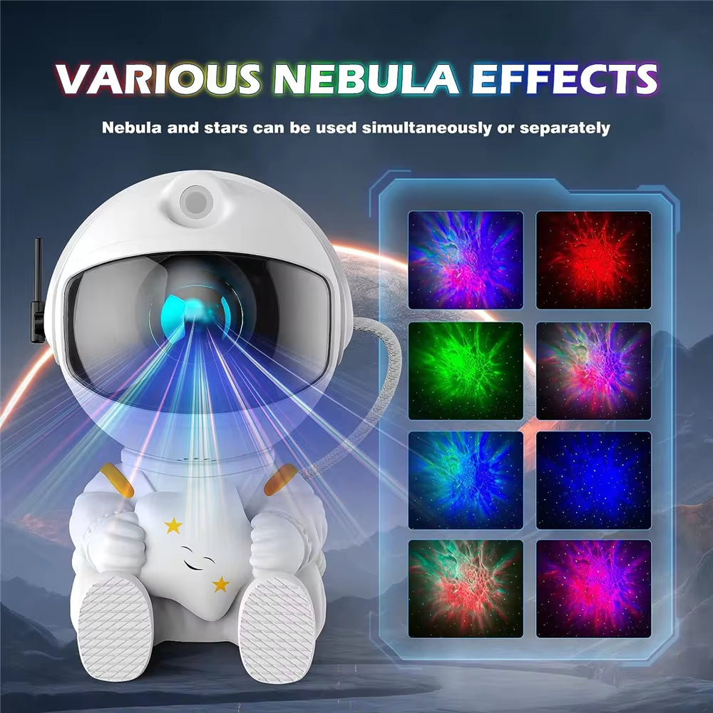 Kid Star Projector Galaxy Night Light Astronaut Space Projector Starry Nebula Ceiling LED Lamp for Christmas Birthday Gift